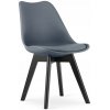 SUPPLIES BJORN Jedálenská škandinávska stolička - grafitová farba/čierne nohy