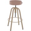 Bejot SPIN round barová stolička čalúnená - Púdrovo ružová
