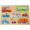 Drevené vkladacie puzzle - dopravné prostriedky