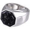 Free Style Pánsky pečatný prsteň s kovaným uhlíkom RSS1077ST veľkosť: 63