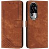 VSETKONAMOBIL 63584 STRIPE Peňaženkové puzdro s remienkom Oppo Reno10 5G / Reno10 Pro 5G hnedý