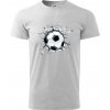 Futbalová lopta v triku - Klasické pánske tričko vyššej gramáže - S ( Svetlosivý melír )