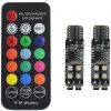 RGB T10, W5W, 10x3030 s RF ovládačom, možnosť nastavenia farby