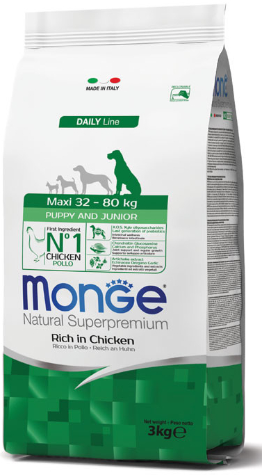 Monge Dog Maxi Puppy & Junior Kura ryža 28/16 3 kg