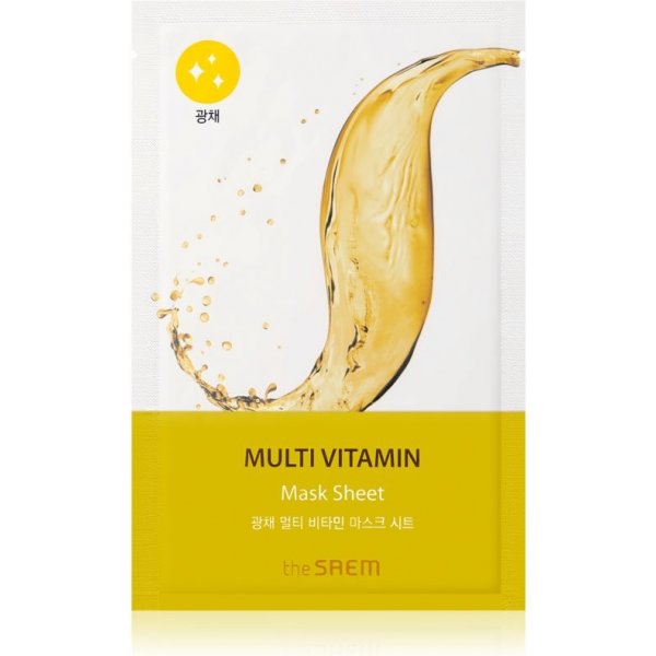 Pleťová maska The Saem Bio Solution Multi Vitamin plátenná maska 20 g