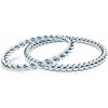 Partnerské prstene Sign of Love®: biele zlato, guľatý 1,6 mm + plochý 1,3 mm - OP-SAV3-B-OP-SAV6-B SAVICKI