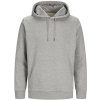 Jack & Jones Mikina s kapucí Classic Hood, unisex COT42390259013-light grey 3XL Melír šedá světlá