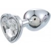 Lovetoy Crystal Anal Plug with Heart M (CLEAR)
