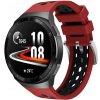 eses Silikónový dierkovaný remienok pre Huawei Watch GT 2e - Červeno čierný