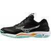 Pánska halová obuv Mizuno Wave Stealth 6 Black/Tangelo/Ice Green EUR 44