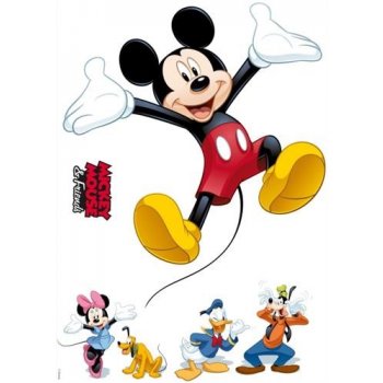 Komar 14017h Samolepky na stenu Disney Mickey a priatelia, rozmer 50 cm x 70 cm,