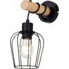 Rabalux 5244 nástenné svietidlo Fabian 1x40W | E27 - čierna, drevo