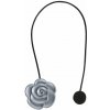 EUROFIRANY SADA 2KS DEKORAČNÁ SPONA NA ZÁVES FLOWER S MAGNETOM 5 X 21 CM SIVÁ