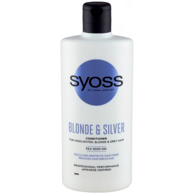 SYOSS Professional Blonde And Silver Purple Conditioner 440ml - pro melírované, bílé a šedivé vlasy