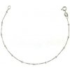 Strieborný náramok box chain s guľôčkami dĺžka náramku 19cm