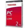 Toshiba HDD L200 2.5'', 2TB, SATA, 128MB cache, 5400RPM BULK HDWL120UZSVA