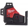 Aku kombinovaný krížový laser Milwaukee M12 3PL-0C so 3 rovinami (Bez aku) (MI4933478103)