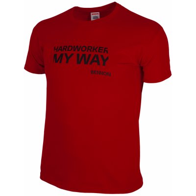 Bennon Hardworker T-Shirt red black tričko červené čierne