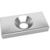 Neodymový magnet s 4mm otvorom, 20x10x3mm, N35
