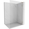 MEXEN/S - Lunar L Sprchová zástena WALK-IN pravá 50 x 200, transparent 8 mm, meď kartáčovaná 830L-050-000-65-00-P