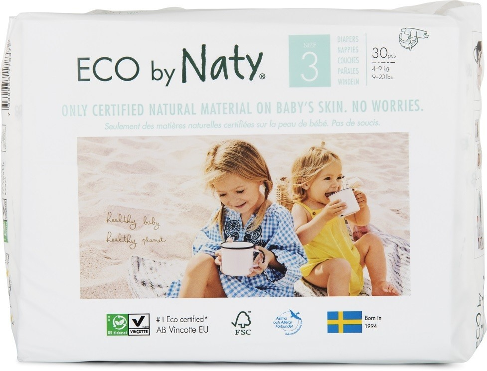 Naty Nature Babycare Midi 3 4-9 kg 50 ks