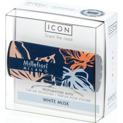 Millefiori Milano Icon White Musk Bílé pižmo Vůně do auta Textil Floral voní až 2 měsíce