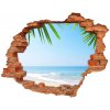 Fototapeta diera na stenu 3D Tropické pláže 90x70 cm
