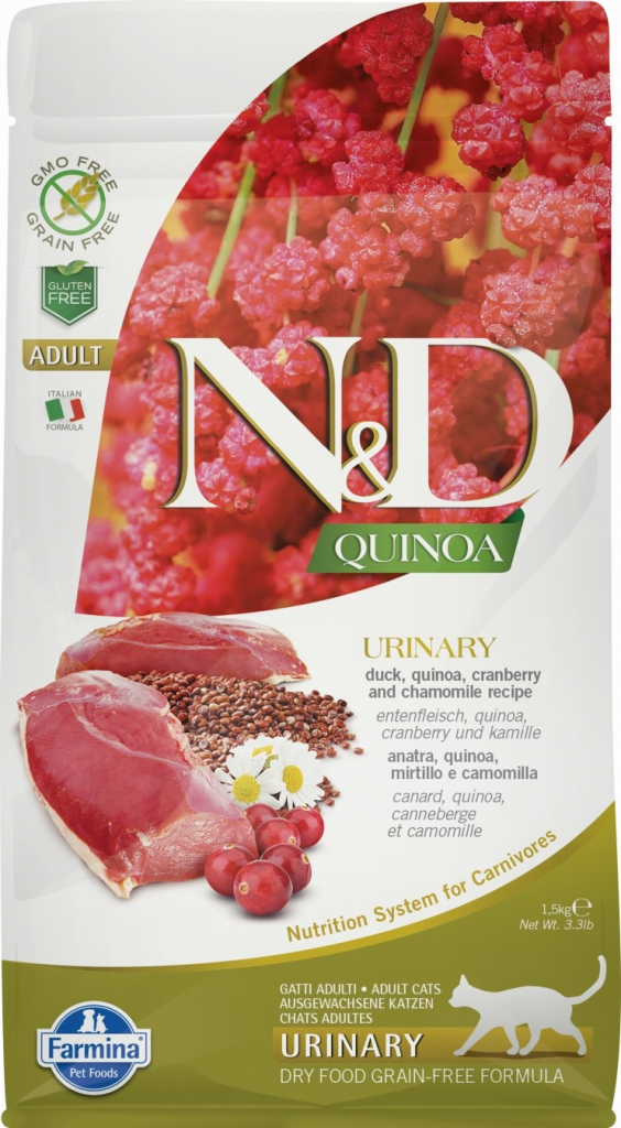 N&D cat GF QUINOA Urinary Duck & coconut 1,5 kg