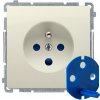 Zásuvka 2P+T/16A/250V (SS) nezámenná béžová SIMON Basic (simon)
