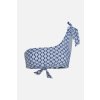 Karl Lagerfeld MONOGRAM ONE SHOULDER TIE TOP KL AOP KNTKY BL-MD INDIGO