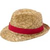 Pricus slamený klobúk - Červená / Prírodné