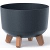 PROSPERPLAST Kvetináč GRACIA STANDARD ECO WOOD 23,5 cm antracit