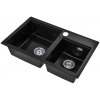 Gamma Modern 8020, 2-komorový granitový drez 795x495x210 mm, čierna, GMA-ZLE000026