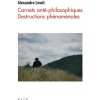 Carnets anté-philosophiques (Alexandre Lowit)(Brožovaná)