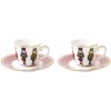 Easy Life Sada porcelánových šálok a tanierikov Nutcracker 2x80 ml