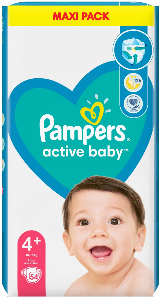 Pampers Active Baby 4+ 54 ks