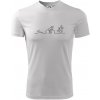 EKG triatlon - Pánske tričko Fantasy športové - 3XL ( Biela )