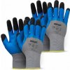 AMIO Polyesterové ochranné rukavice potiahnuté latexovou penou 3/4 povrchu veľkosť 10 trieda 3131X 2 páry