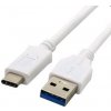 C-Tech CB-USB3C-20W USB 3.0 AM na Type-C, (AM/CM), 2m, bílý