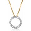 Sofia Diamonds Zlatý náhrdelník kruh s diamantmi GEMCS27437-30