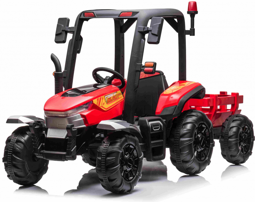 Ramiz Elektrický traktor Blast s vlečkou 2x200W 24V/7Ah 2024 červená