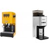 Gaggia Classic E24, yellow + Lelit Steve PM20, polished stainless steel