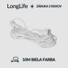 LongLife predlžovací kábel pre spojovateľné reťaze - 10m - biely