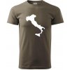 Taliansko obrys - Klasické pánske tričko vyššej gramáže - M ( Army )