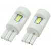Compass Žiarovka 6LED 3030 12V T10 CERAMIC s rezistorom CAN-BUS ready biela 2ks