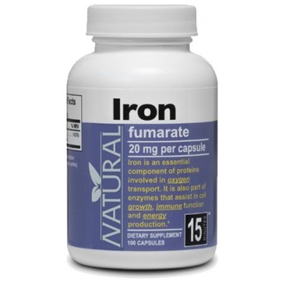 Natural Železo - Fumarát železnatý - 20 mg - 100 kapsúl