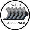 SUPERPACK - WALLI športové ponožky so striebrom VoXX - 5 párů (VoXX ponožky Walli)