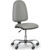 Euroseat Pojazdná dielenská pracovná stolička TORINO bez podpierok rúk, permanentný kontakt, mäkké kolieska, sivá