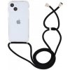 AppleKing transparentný kryt so šnúrkou pre iPhone 15 Plus - čierny - možnosť vrátiť tovar ZADARMO do 30tich dní