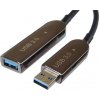 OEM PremiumCord USB3.2 + 2.0 predlžovací optický AOC kábel A/Male - A/Female 10m ku3fiber10